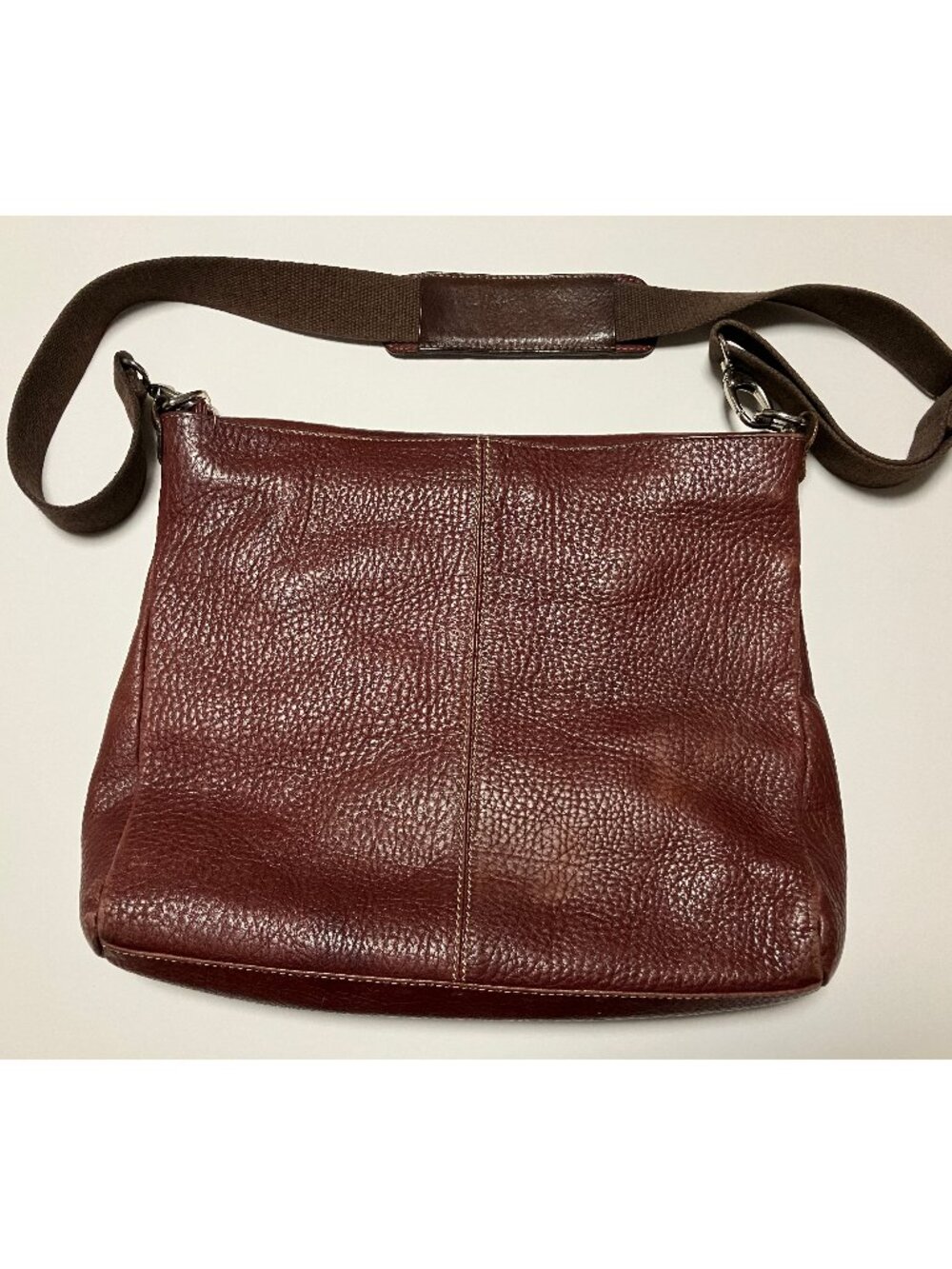 Marco Buggiani Purse, Italian Leather, Maroon/Burgundy, Large - Picture 6 of 13